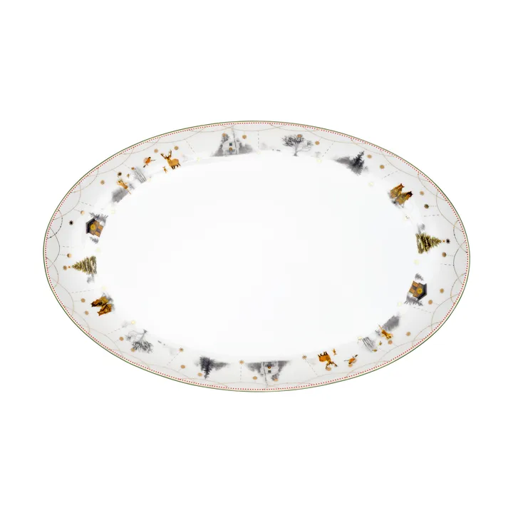 Julemorgen Story oval platter - 39 cm - Wik & Walsøe