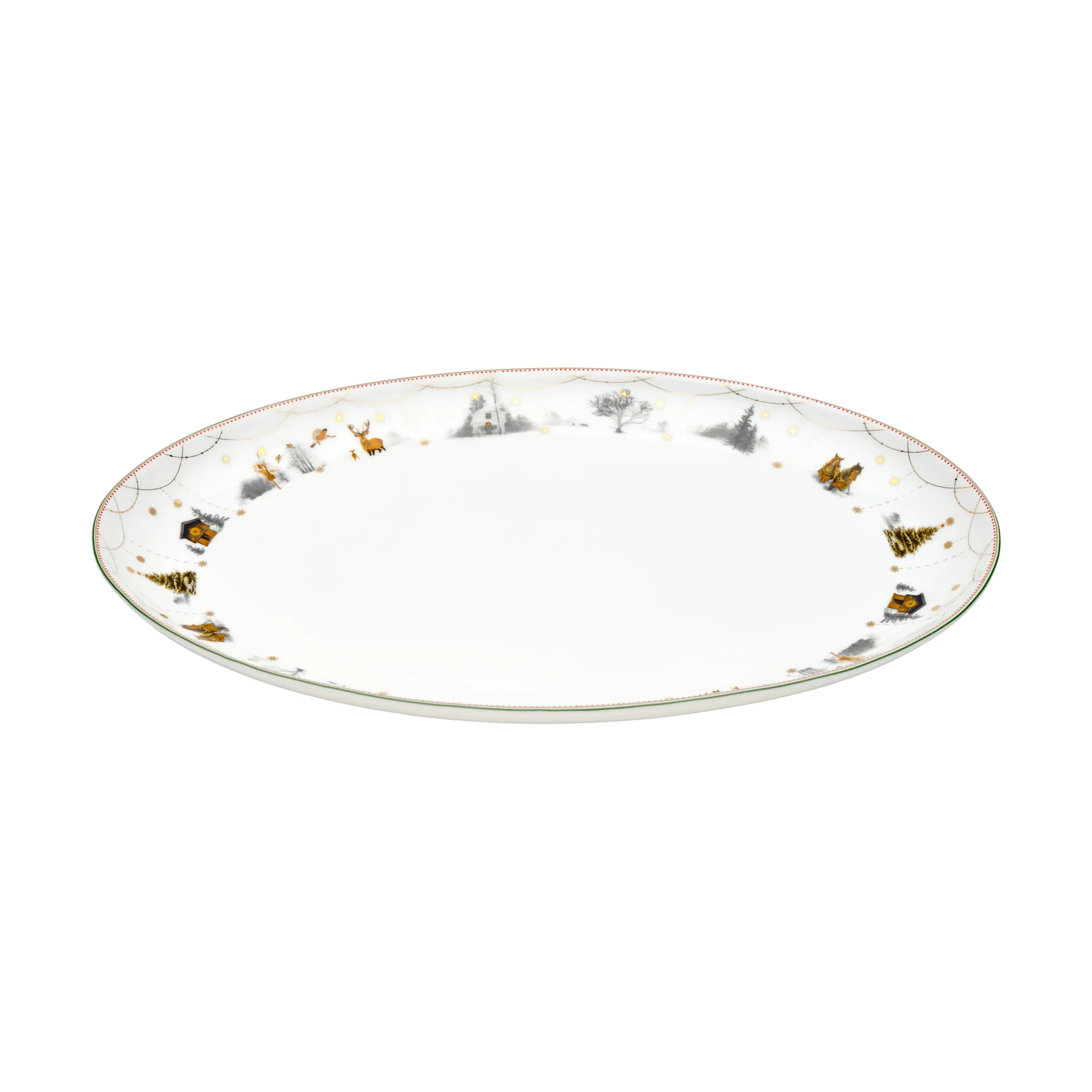 Julemorgen Story oval platter, 39 cm Wik & Walsøe