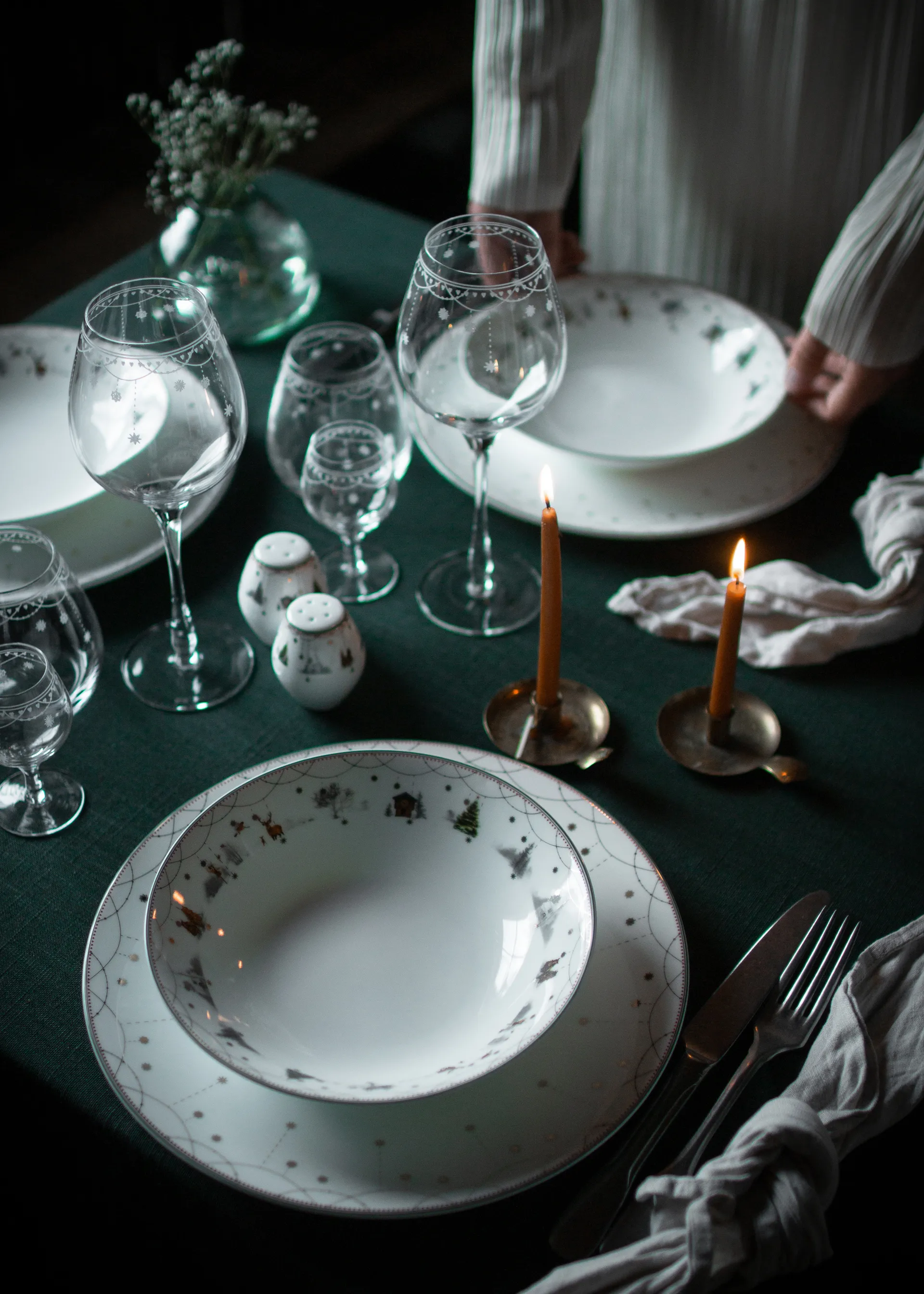 Julemorgen Story salt & pepper shaker 2 pieces, White Wik & Walsøe