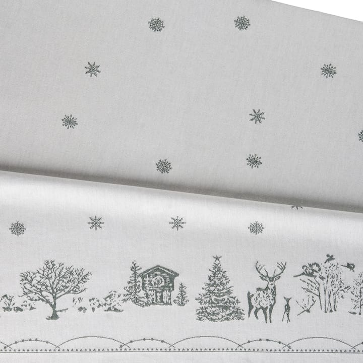 Julemorgen tablecloth - White-green, 140x240 cm - Wik & Walsøe