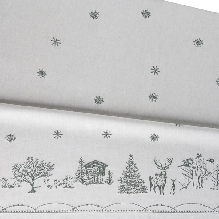 Julemorgen tablecloth - White-green, 140x340 cm - Wik & Walsøe