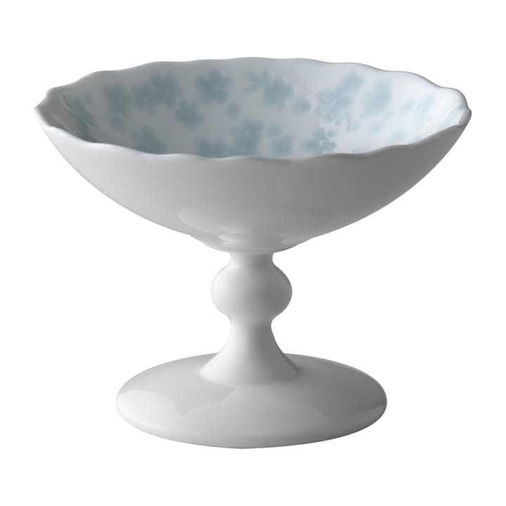Slåpeblom bowl on foot Ø12 cm - Blue - Wik & Walsøe