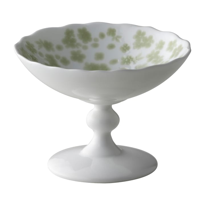 Slåpeblom bowl on foot Ø12 cm - Green - Wik & Walsøe