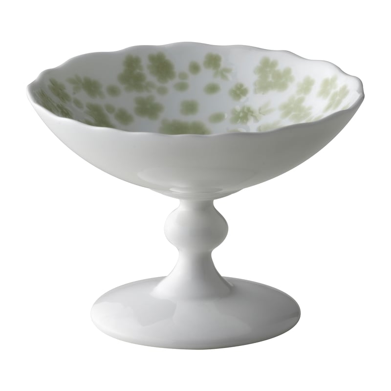 Wik & Walsøe Slåpeblom bowl on foot Ø12 cm Green
