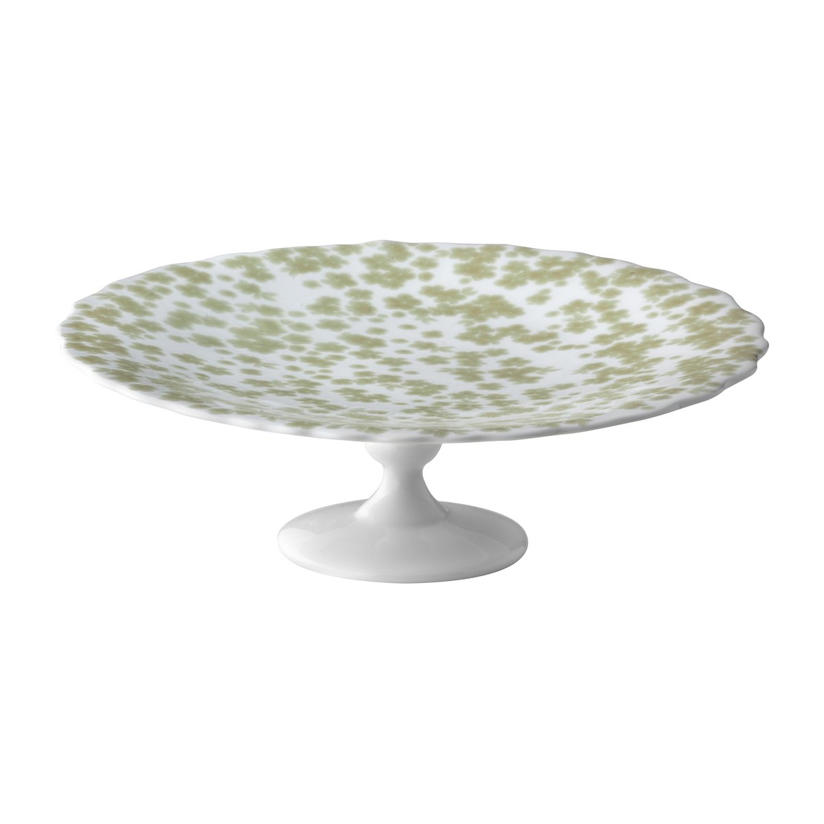 Wik & Walsoe Slåpeblom cake platter o21 cm Green | Scandinavian Design | Cake stands | Green