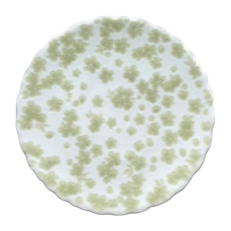 Wik & Walsøe Slåpeblom plate Ø13 cm Green