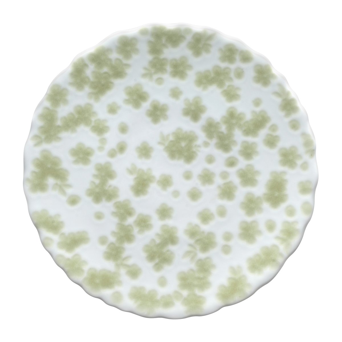Wik & Walsøe Slåpeblom plate Ø13 cm Green