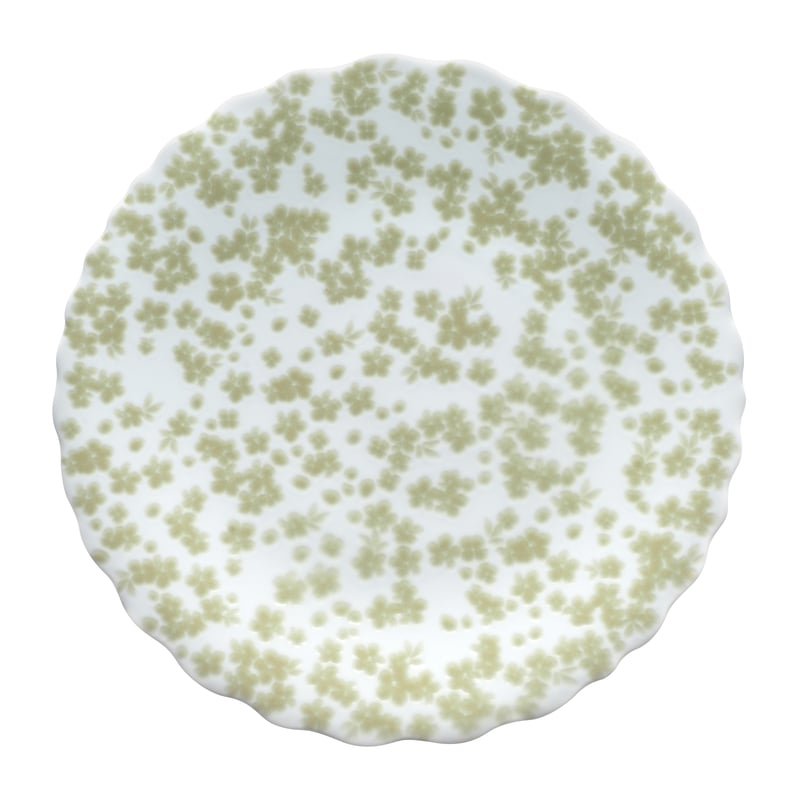 Wik & Walsøe Slåpeblom plate Ø21 cm Green