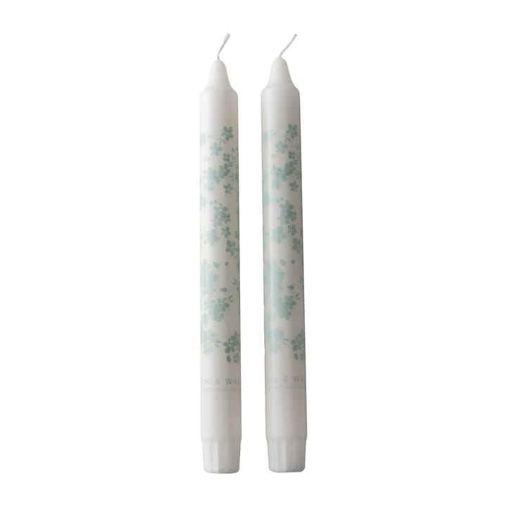 Slåpeblom tapered candle 2-pack - Blue - Wik & Walsøe