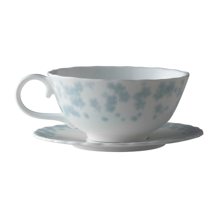 Slåpeblom teacup and saucer 30 cl - Blue - Wik & Walsøe
