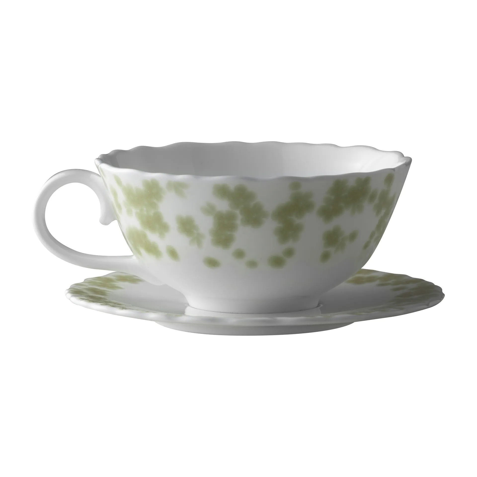 Slåpeblom teacup and saucer 30 cl, Green Wik & Walsøe