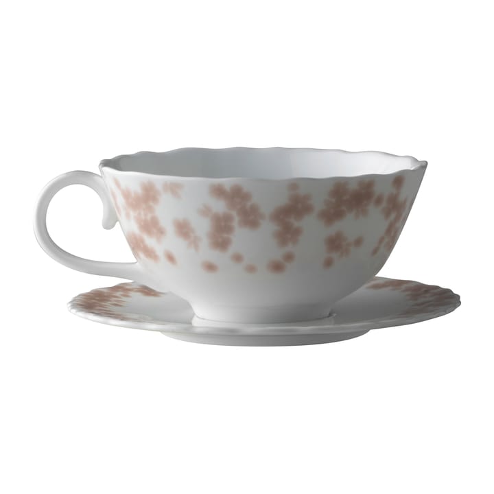 Slåpeblom teacup and saucer 30 cl - Pink - Wik & Walsøe