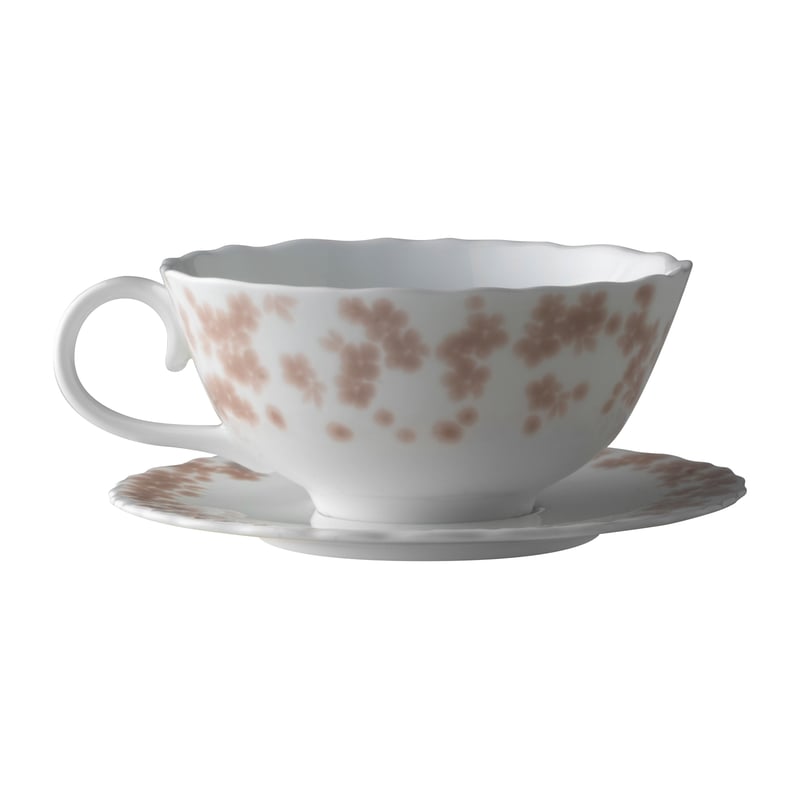 Wik & Walsøe Slåpeblom teacup and saucer 30 cl Pink