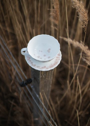 Slåpeblom teacup and saucer 30 cl - Pink - Wik & Walsøe