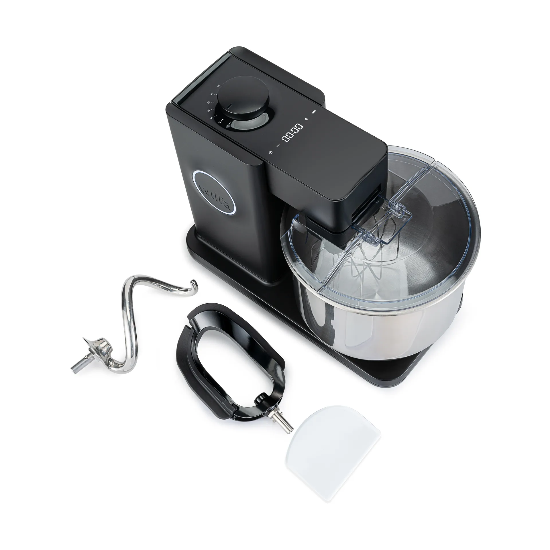 Probaker timer KM2BS-T70 kitchen machine 7 parts, Black Wilfa