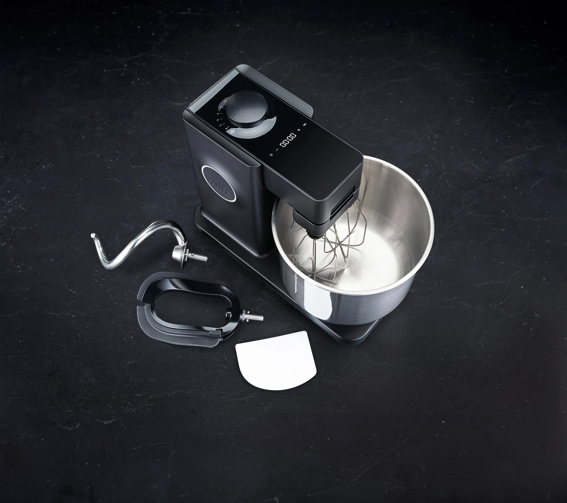 Probaker timer KM2BS-T70 kitchen machine 7 parts, Black Wilfa