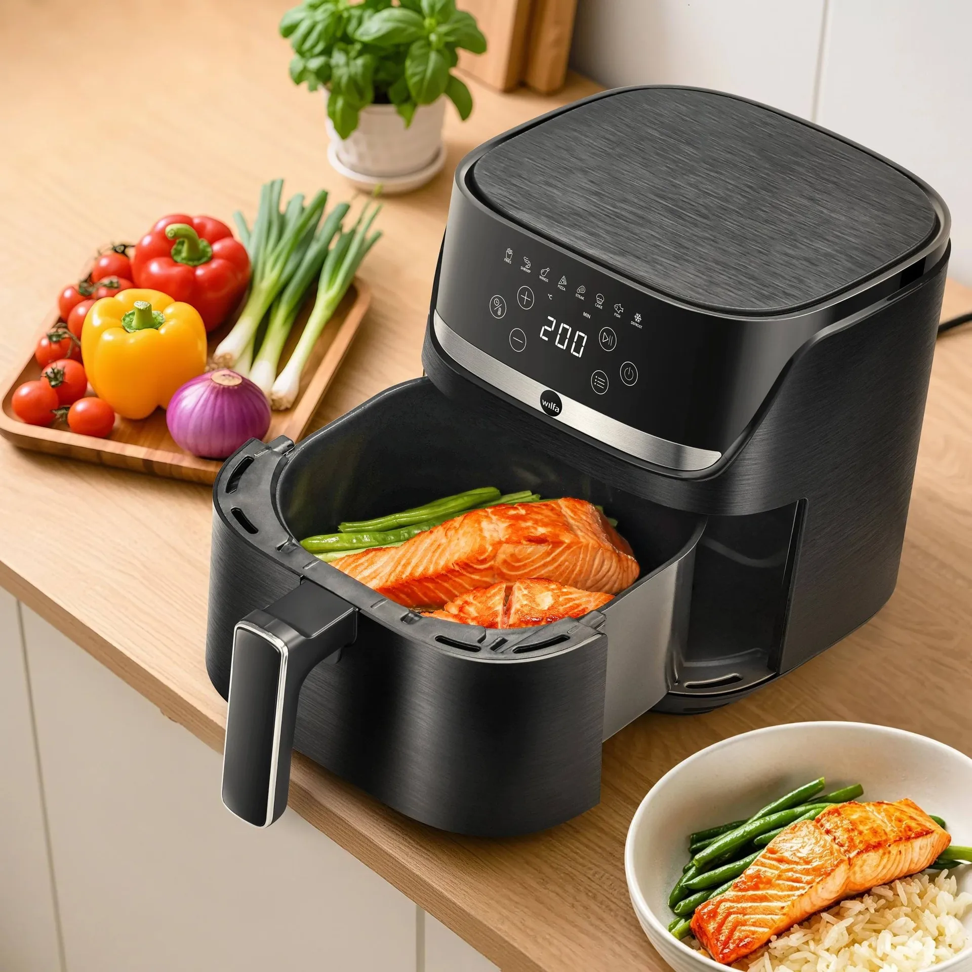 Wilfa AF4B-40P Crispier air fryer, Black, 4 l Wilfa