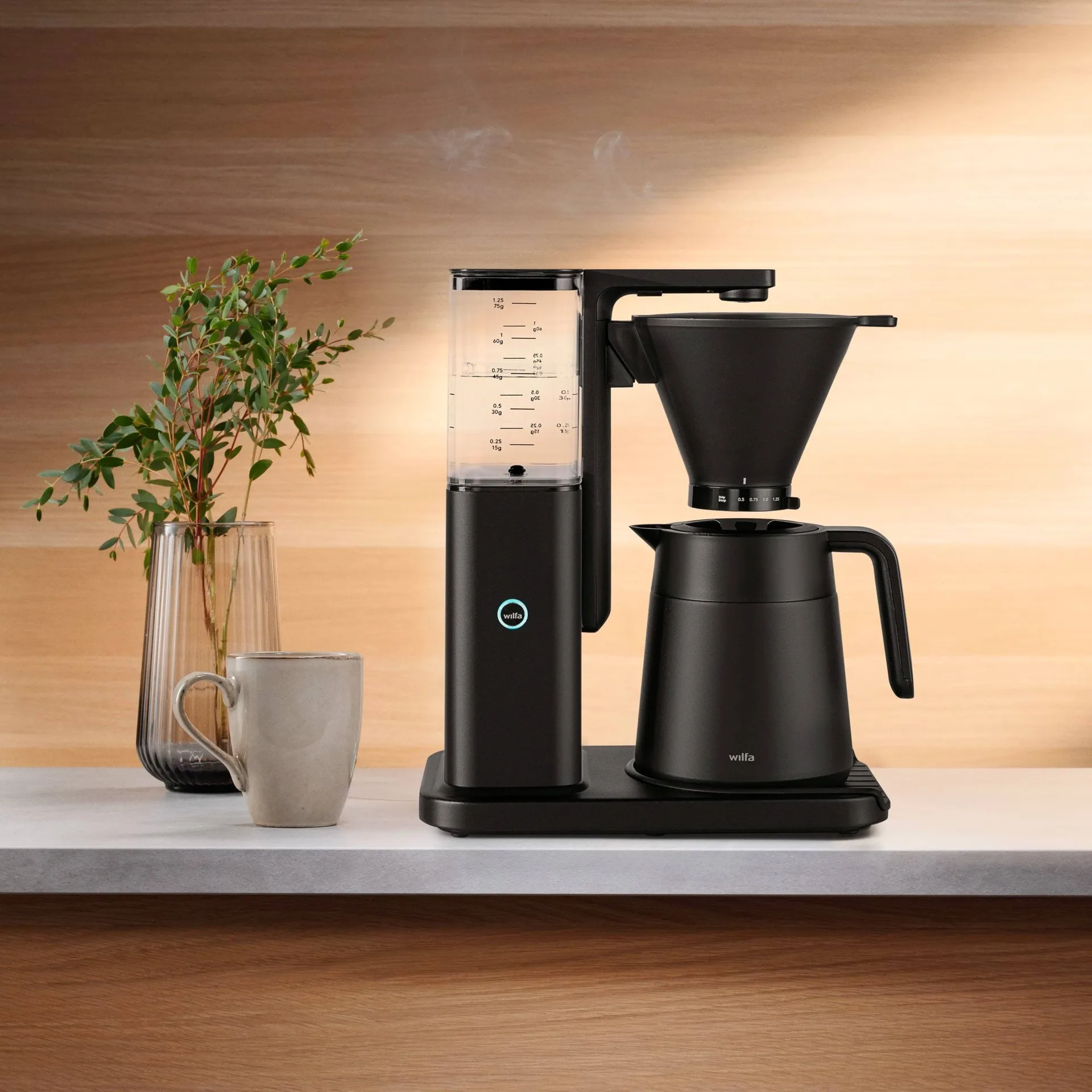 Wilfa CM10AB-T125 Zense Alux thermal coffee maker, Black Wilfa