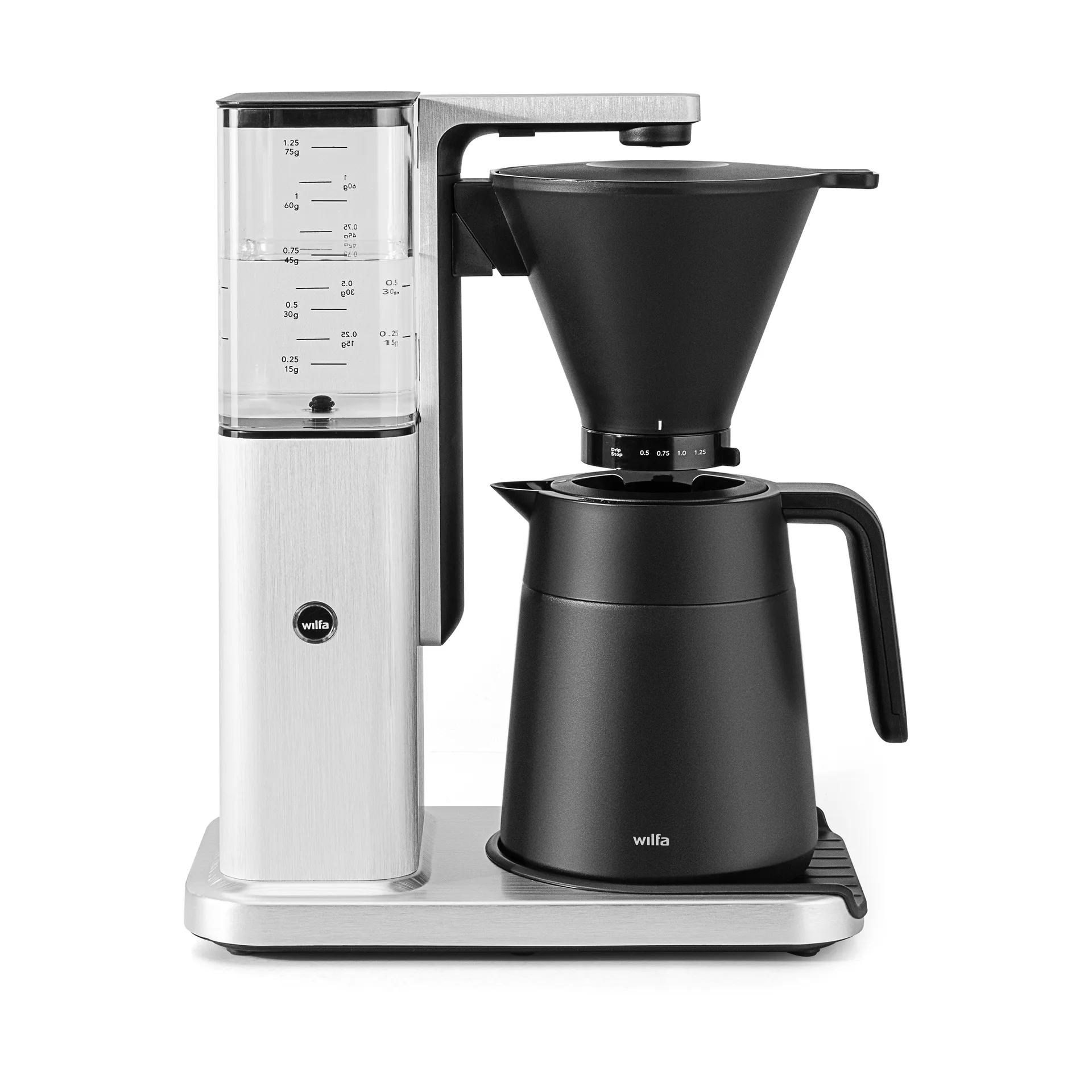 Wilfa Zense Alux thermal coffee maker, Aluminium-black, 1.25 L Wilfa