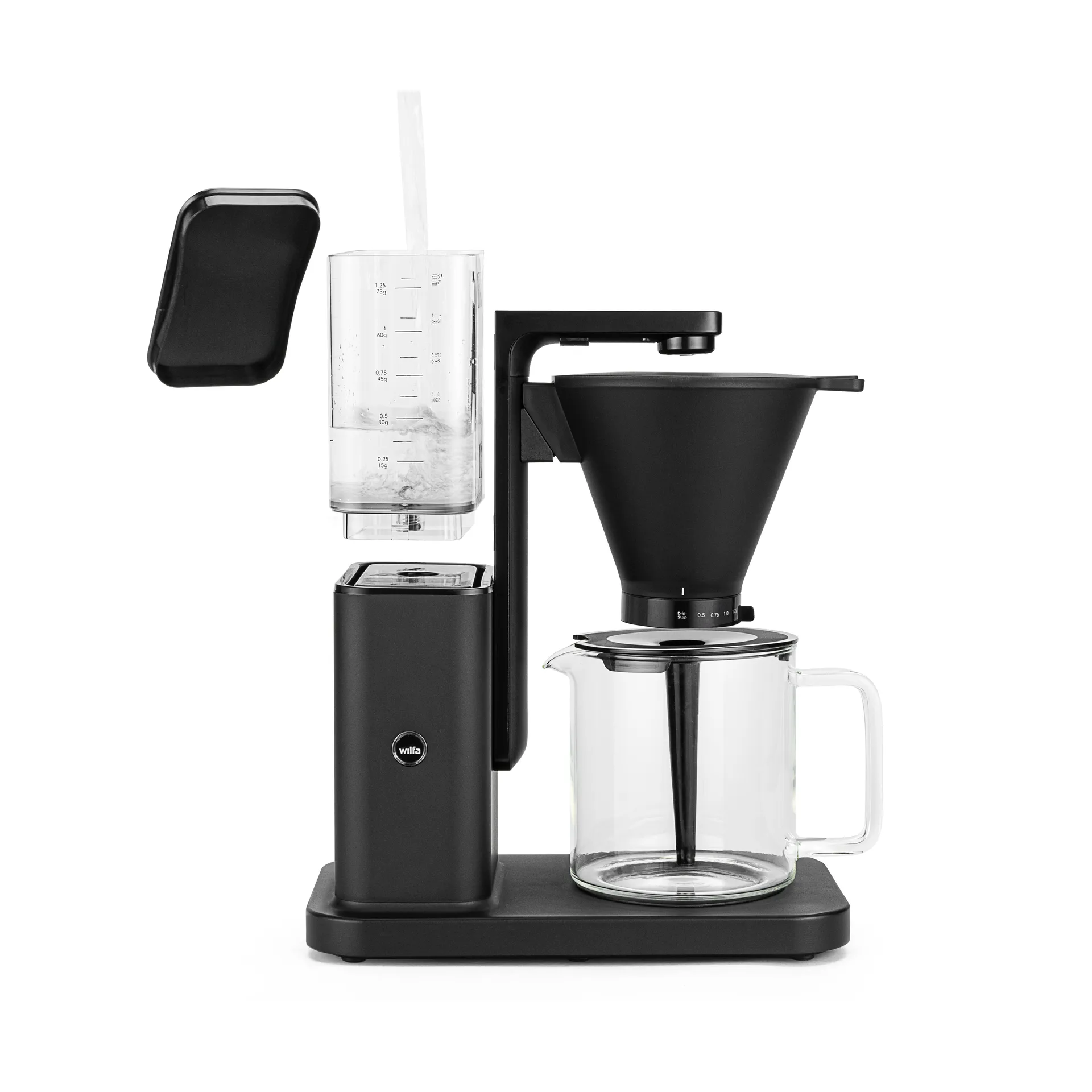 Zense CM10AB-M125 alux coffee maker, Black Wilfa