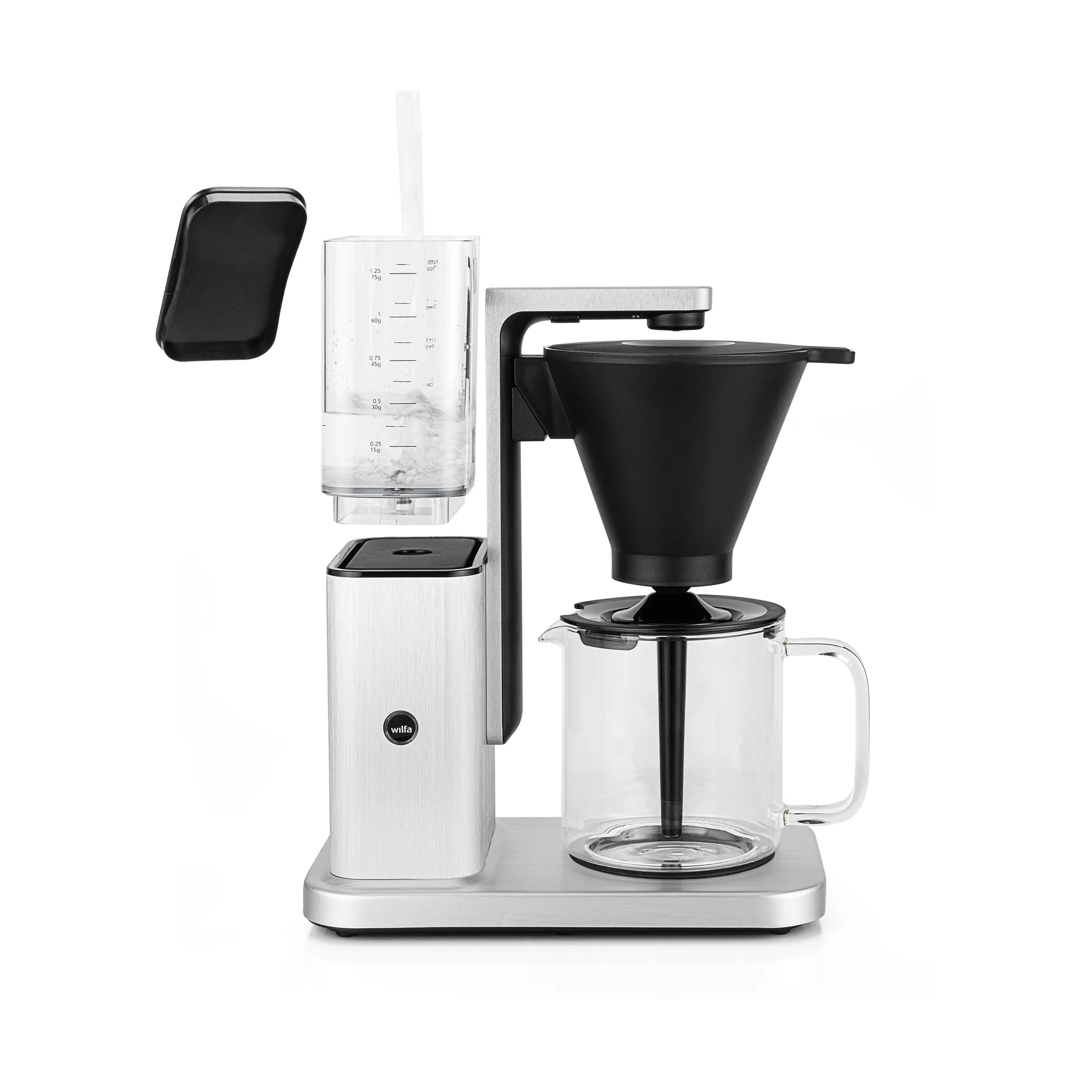 Zense CM10ABA-A125 alux auto coffee maker, Silver Wilfa