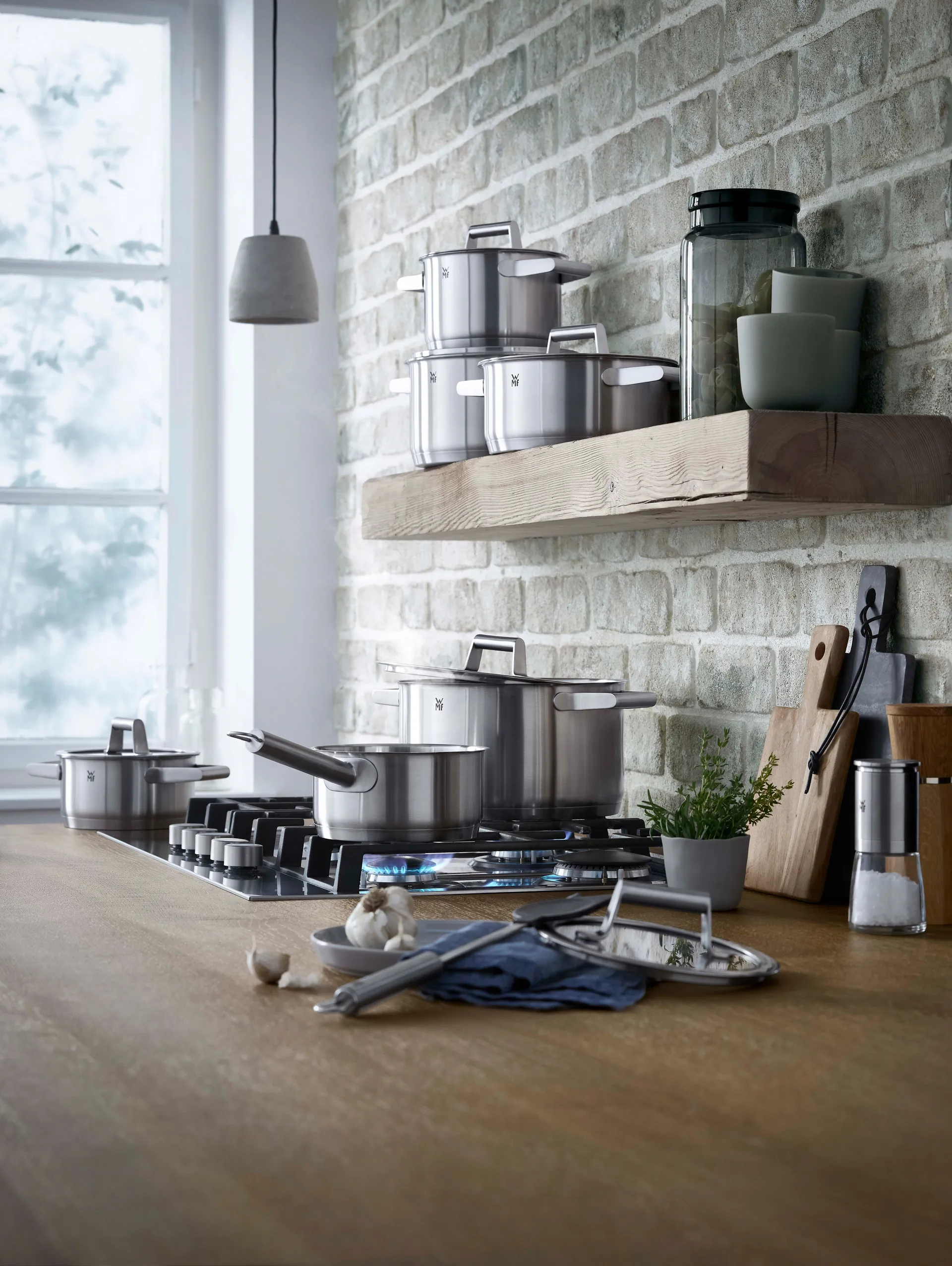 Comfort Line cromargan sauce pan set 5 pieces, Stainless steel WMF