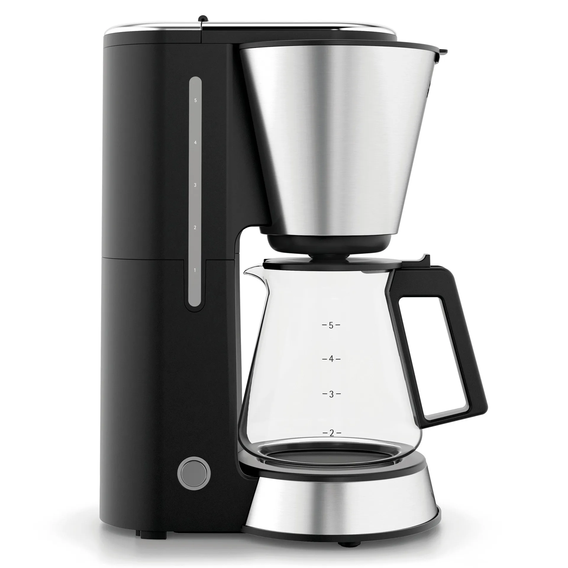 Kitchenminis coffee maker glass 5 cups, Black-silver WMF