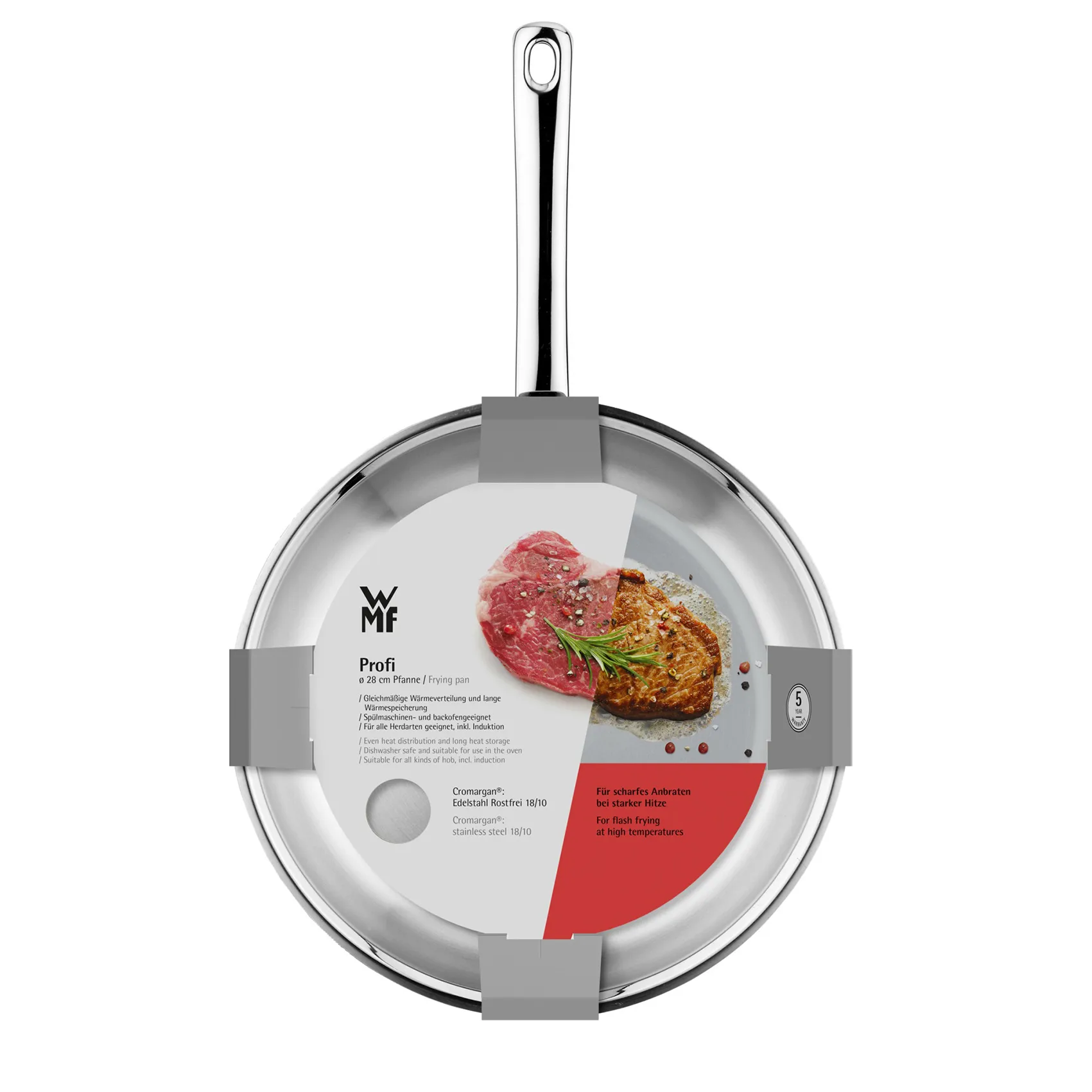 Profi frying pan 28 cm, Stainless steel WMF