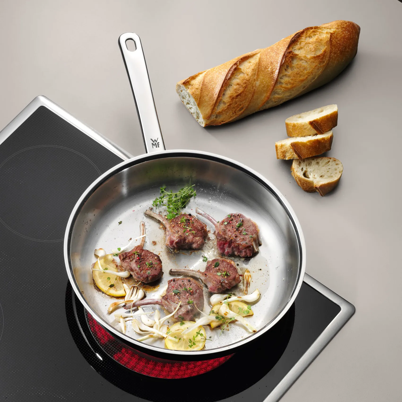 Profi frying pan 28 cm, Stainless steel WMF