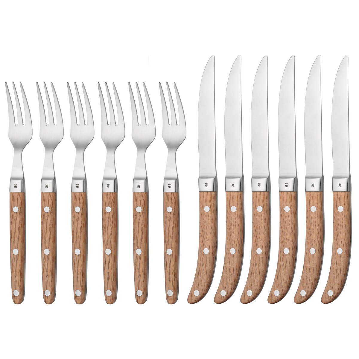 WMF Ranch BBQ cutlery 12 pieces Stainless steel | Scandinavian Design | Steak knives | Silver-coloured