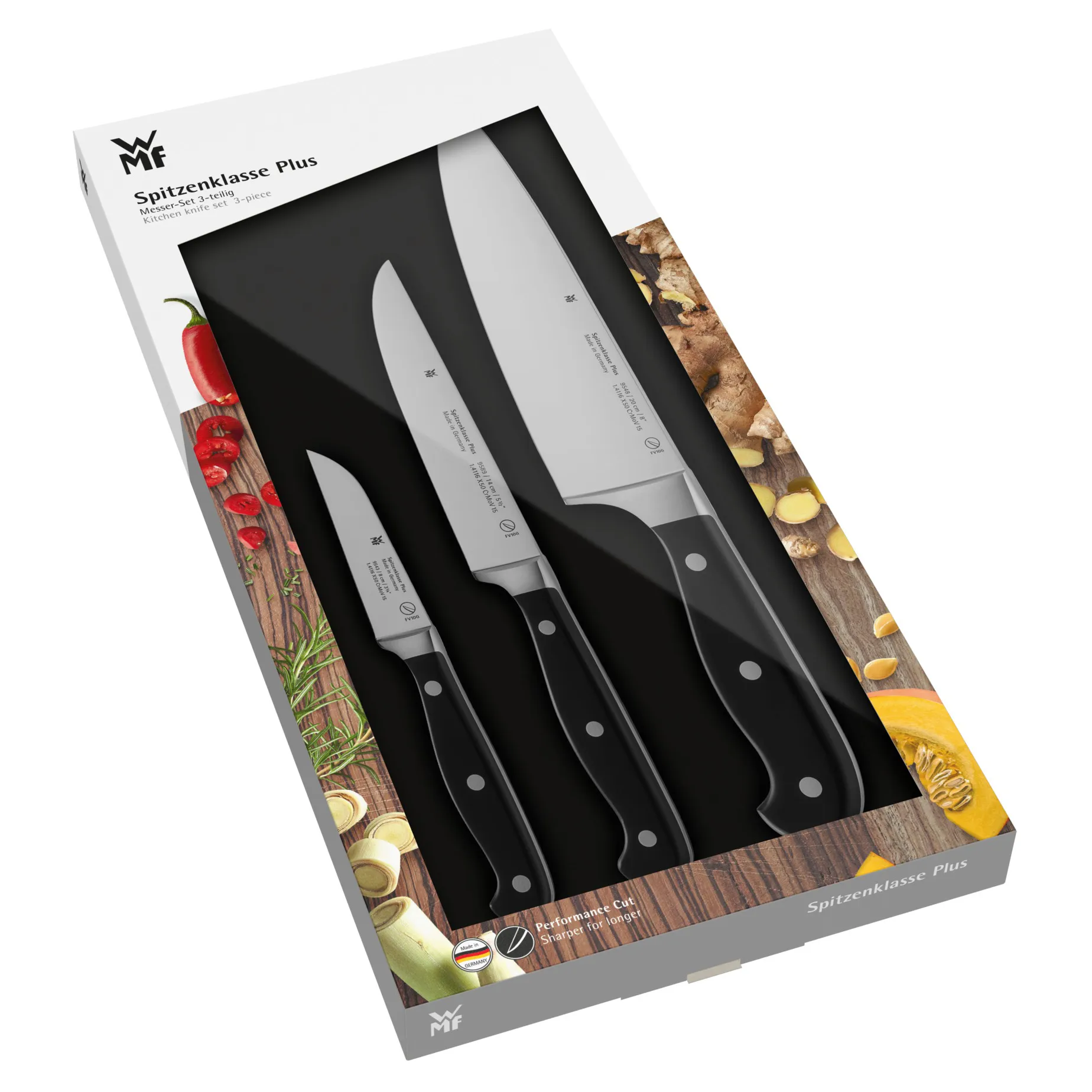 Spitzenklasse Plus knife set 3 pieces, Stainless steel WMF