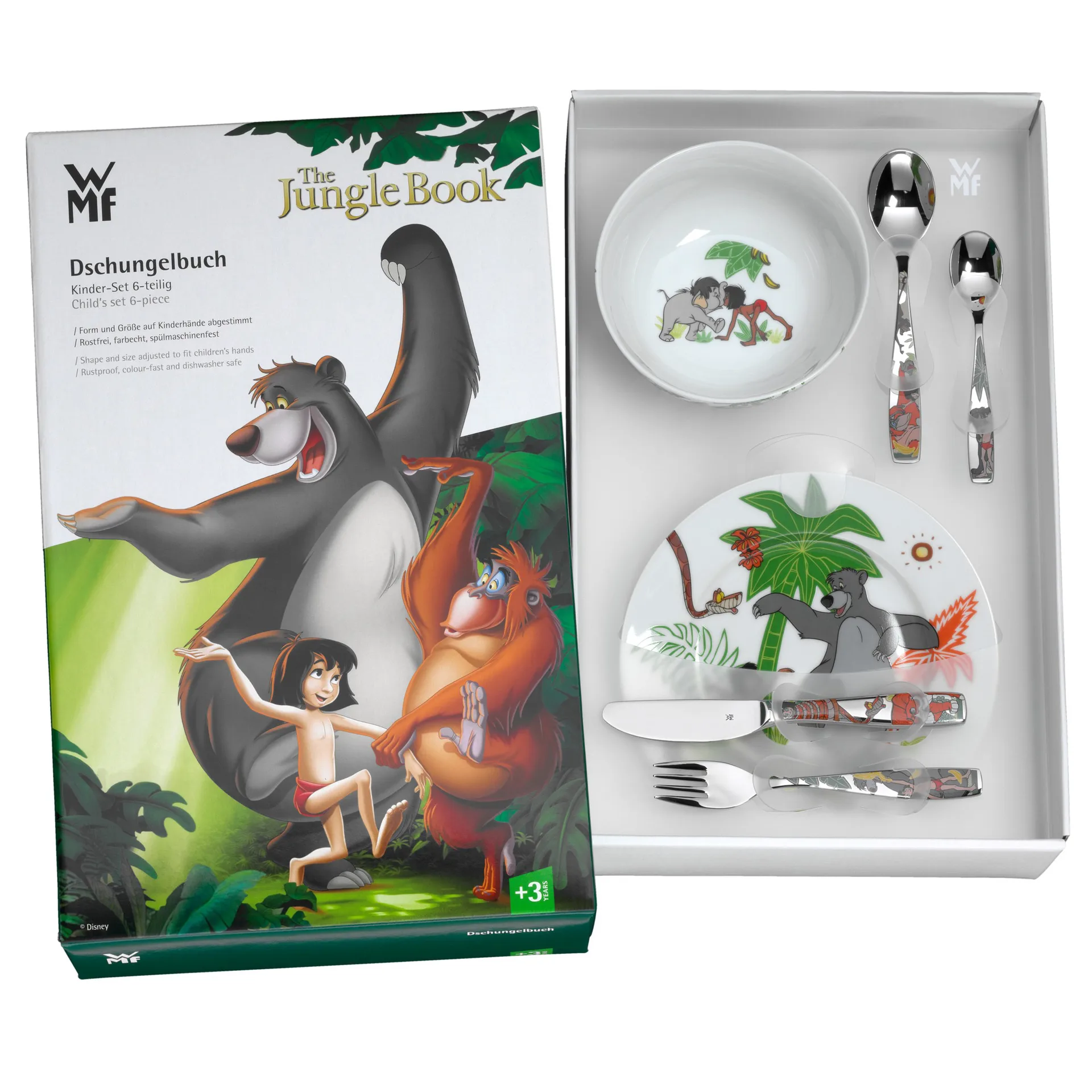 WMF children's dinnerware 6 pieces, Jungle Book WMF
