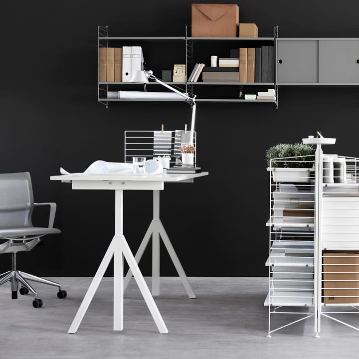 Works base for desk - White, height-adjustable - Works