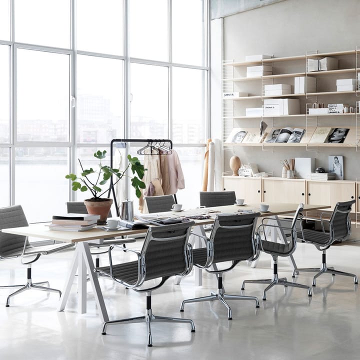 Works conference table top, Light grey, linoleum Works