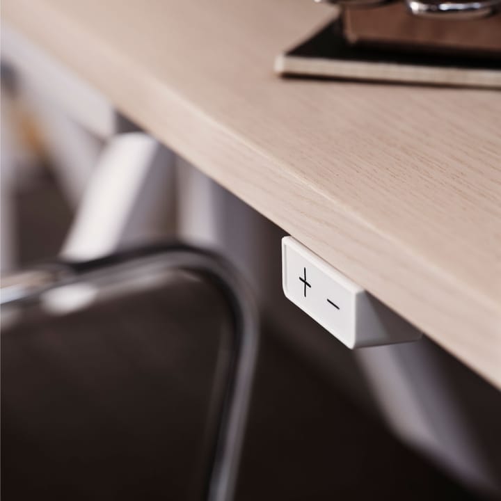 Works conference table top, Light grey, linoleum Works