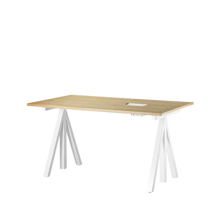 Works desk - oak & white - undefined - Works