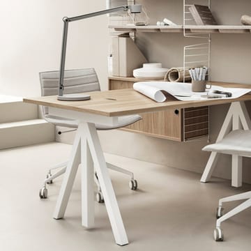 Works desk - oak & white - undefined - Works