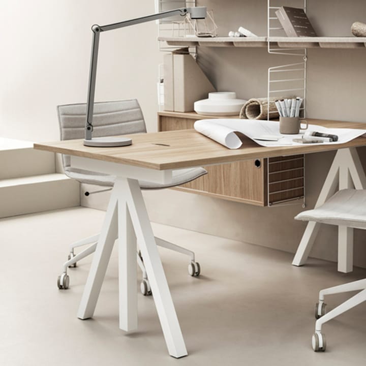Works desk - oak & white - undefined - Works