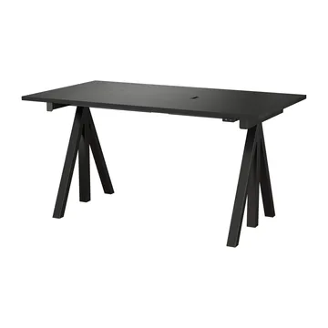 Works height-adjustable desk black 78x140 cm - Works