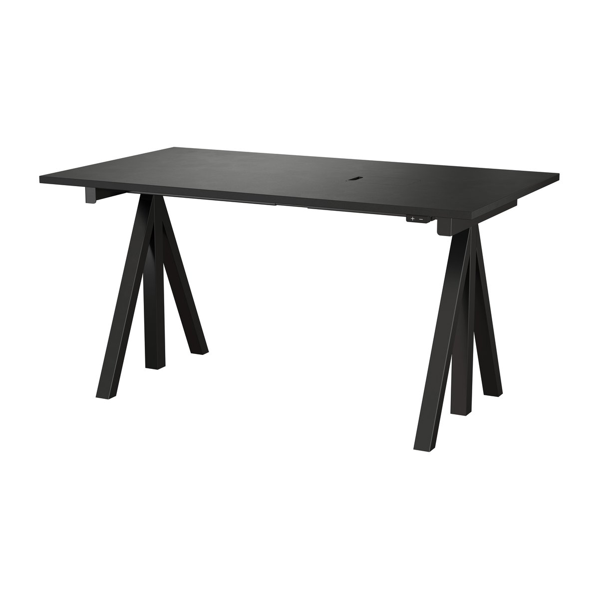 Works height-adjustable desk black 78x140 cm | Scandinavian Design