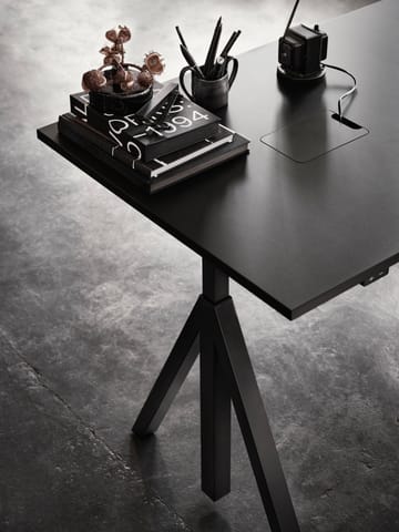 Works height-adjustable desk black 78x140 cm - undefined - Works