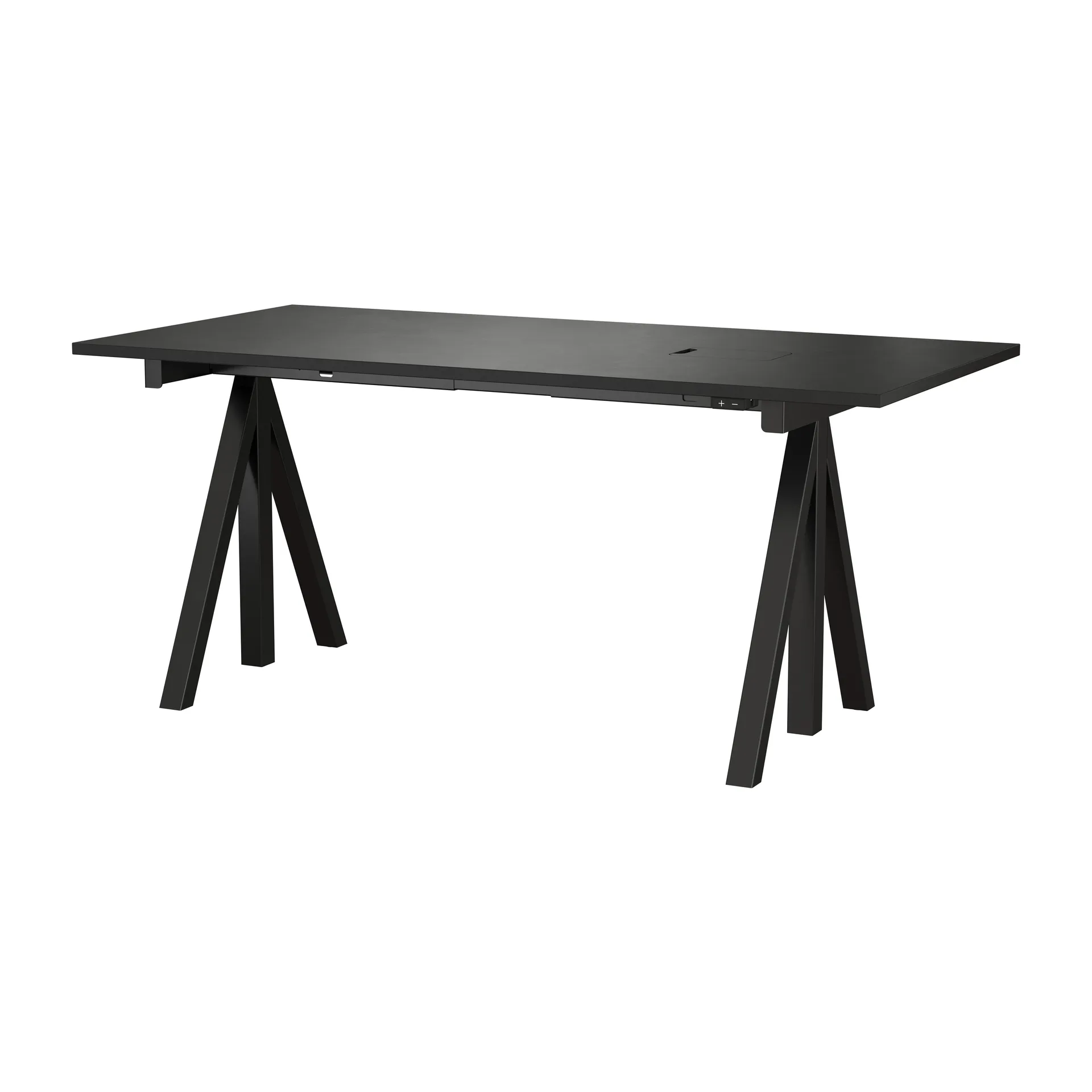 Works height-adjustable desk black 78x160 cm Works