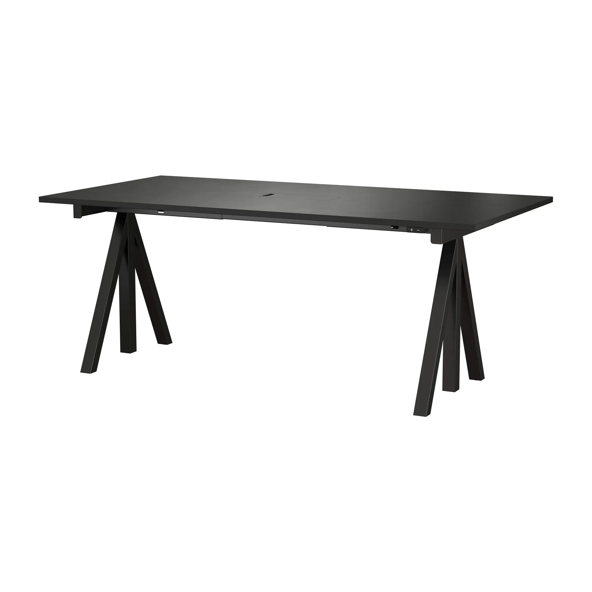 Works height-adjustable desk black 90x180 cm Works