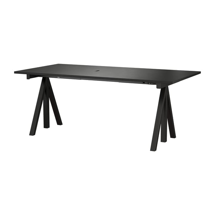 Works height-adjustable desk black 90x180 cm - undefined - Works