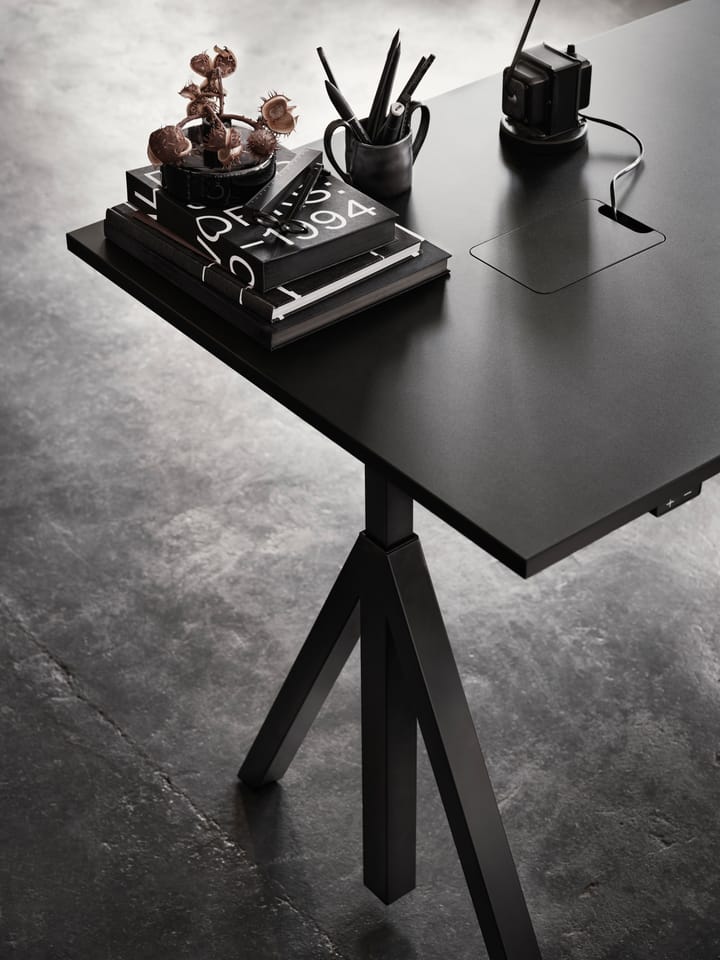 Works height-adjustable desk black 90x180 cm - undefined - Works