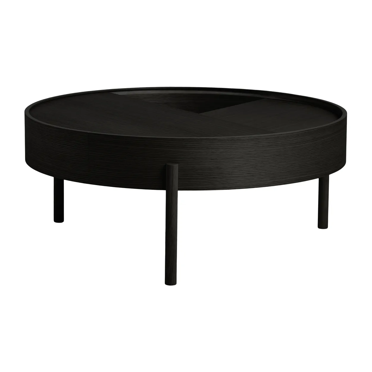 Woud Arc coffee table 89 cm Black ash | Scandinavian Design | Coffee tables | Black
