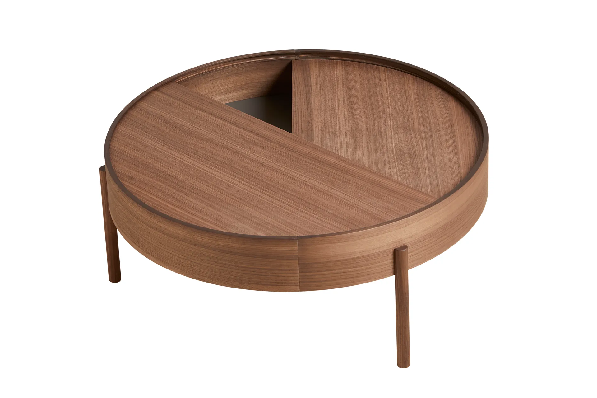 Arc coffee table 89 cm, Walnut Woud