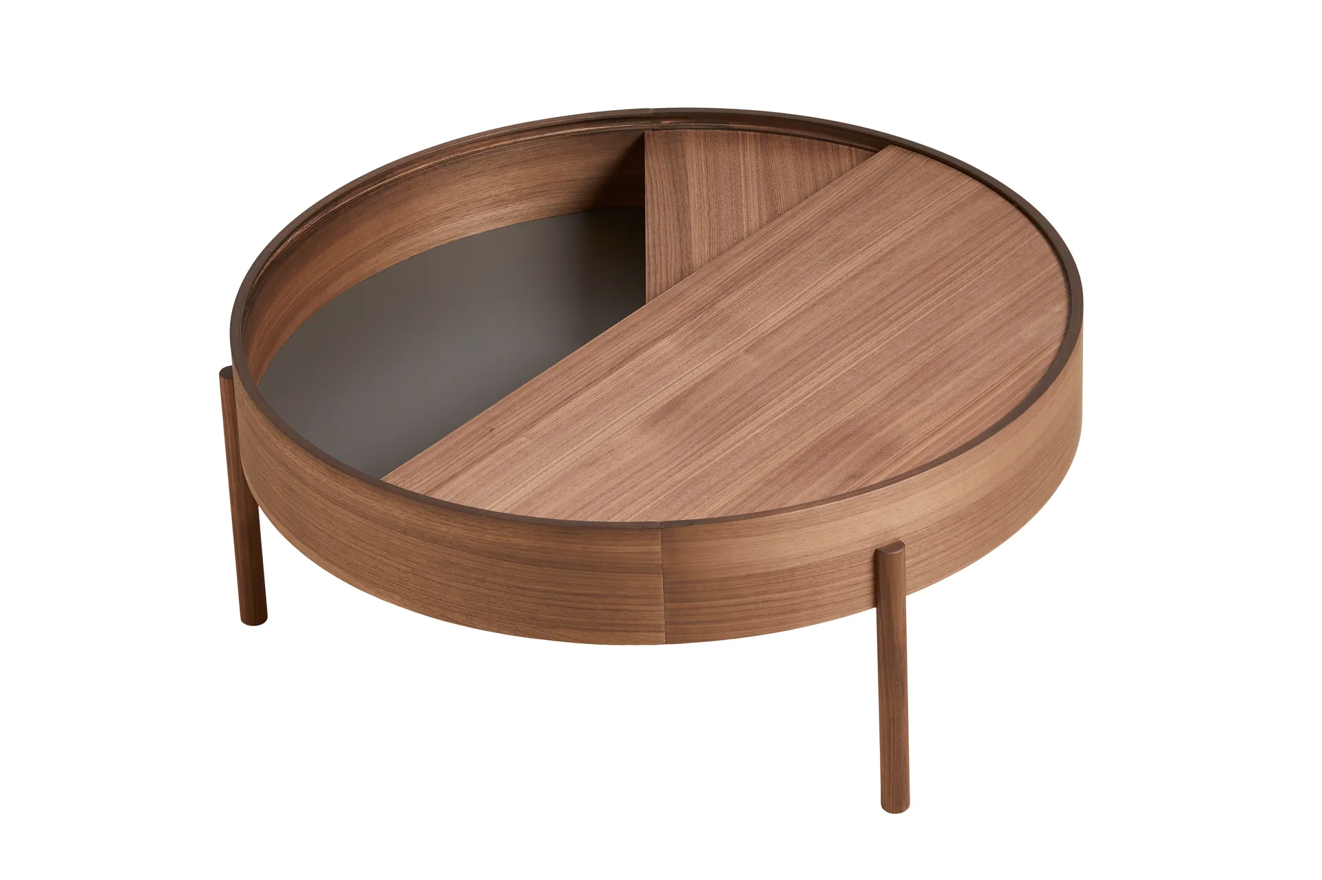 Arc coffee table 89 cm, Walnut Woud