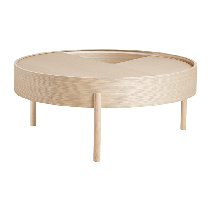 Arc coffee table 89 cm - White pigmented ash - Woud