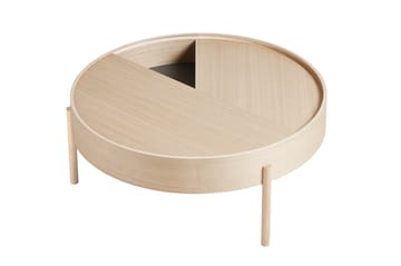 Arc coffee table 89 cm - White pigmented ash - Woud